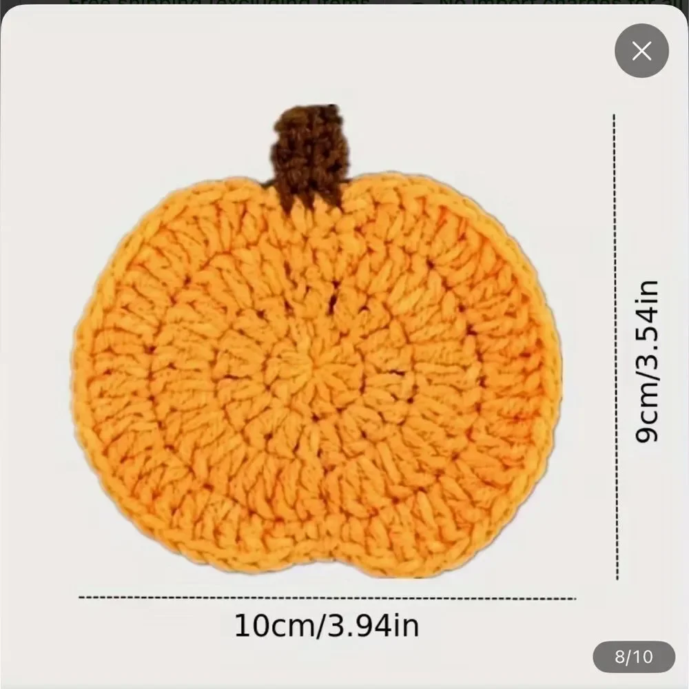 Pumpkin Shaped Coasters Set of 4